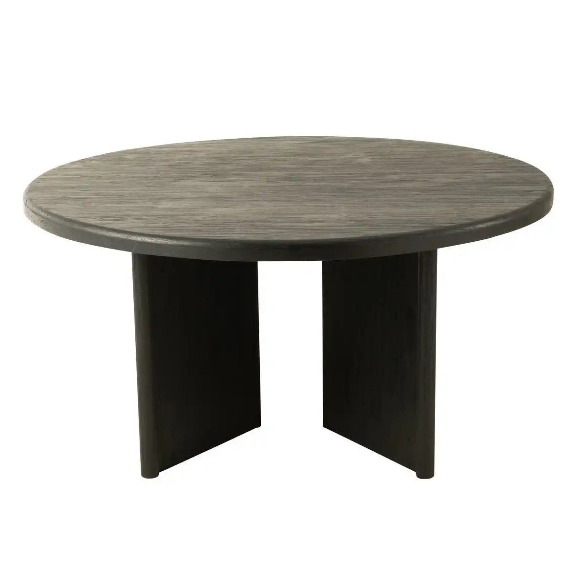 J-Line Tisch Round Teak – Holz – Schwarz - HomeDesign Knaus