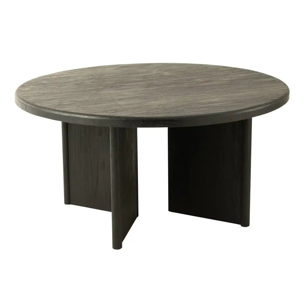 J-Line Tisch Round Teak – Holz – Schwarz - HomeDesign Knaus