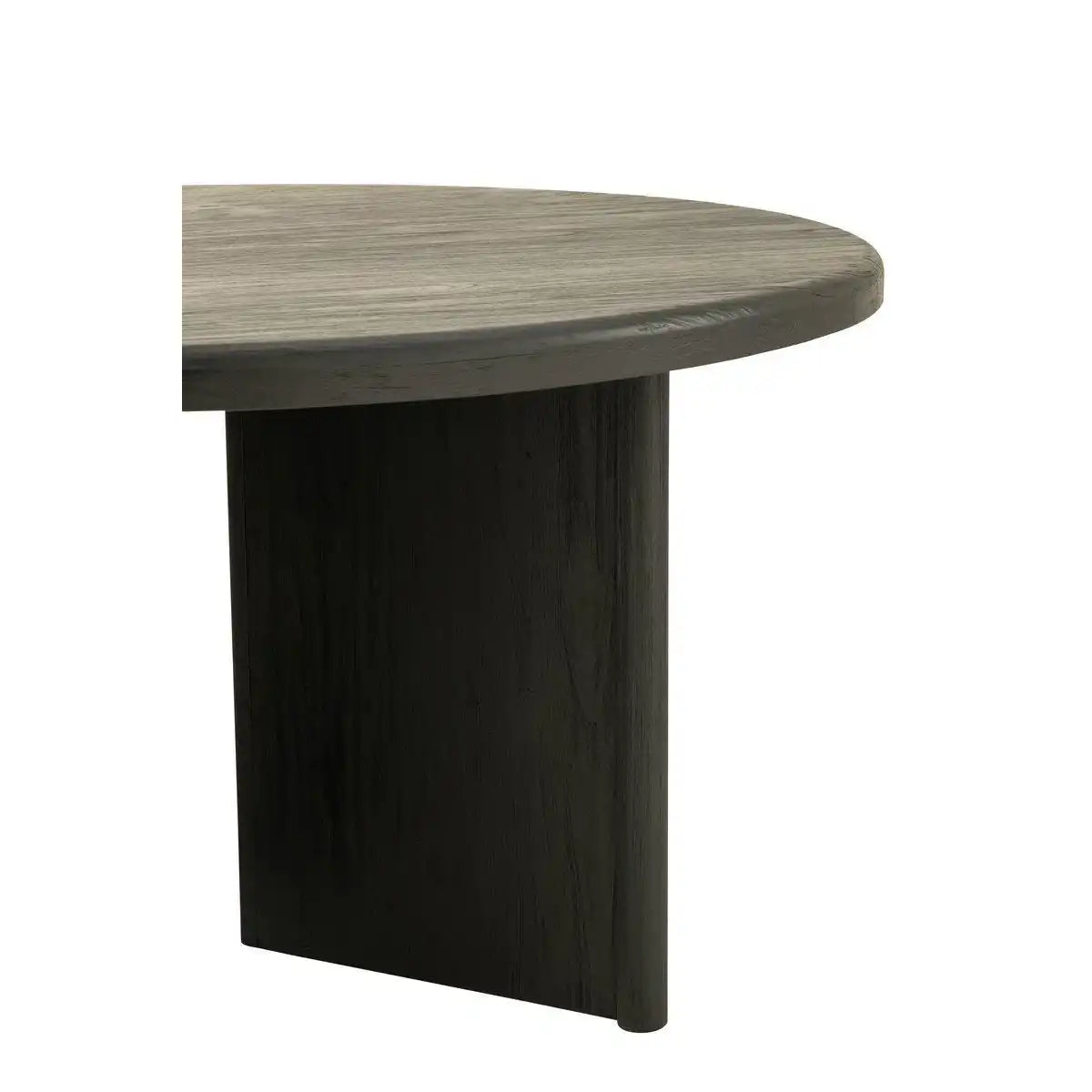 J-Line Tisch Round Teak – Holz – Schwarz - HomeDesign Knaus