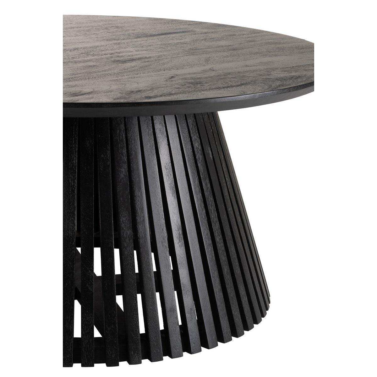 J-Line Tisch Vincent Mangoholz Schwarz Medium - HomeDesign Knaus