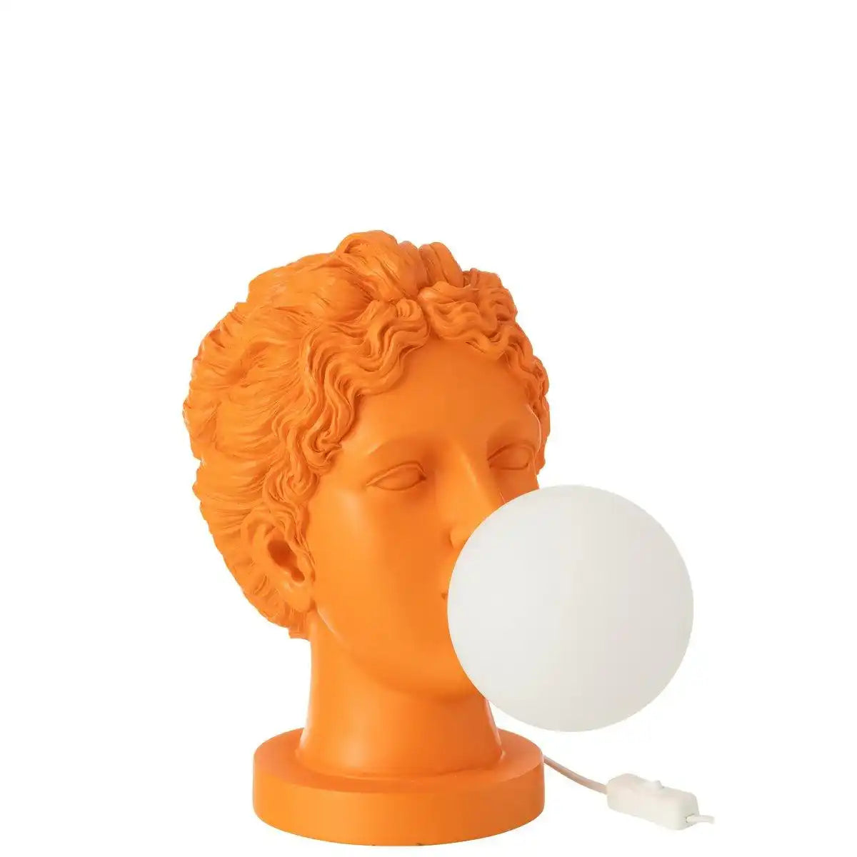 J-Line Tischlampe Lady Head Kunstharz Orange - HomeDesign Knaus
