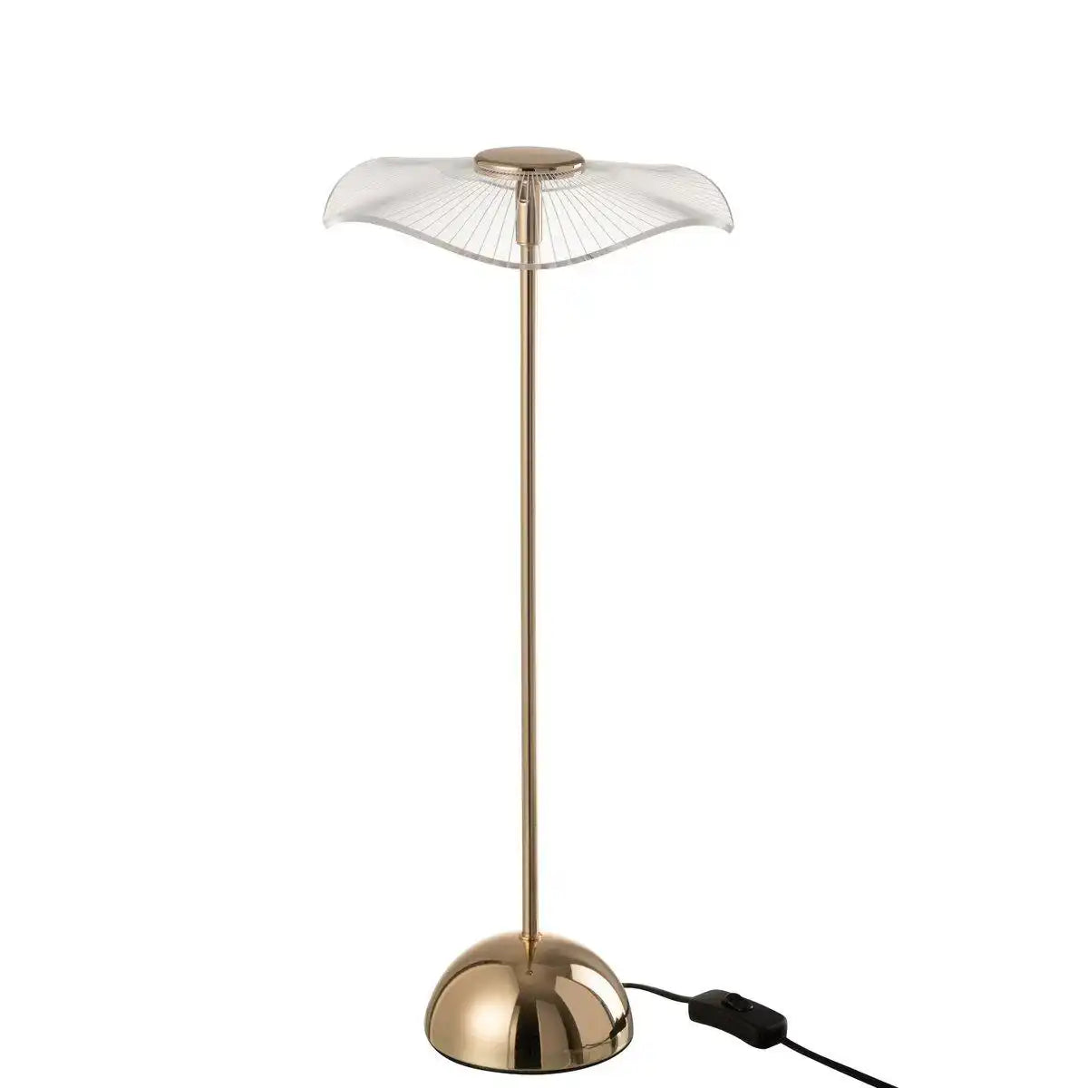 J-Line Tischlampe LED Blumenmetall/Kunststoff Gold groß - HomeDesign Knaus