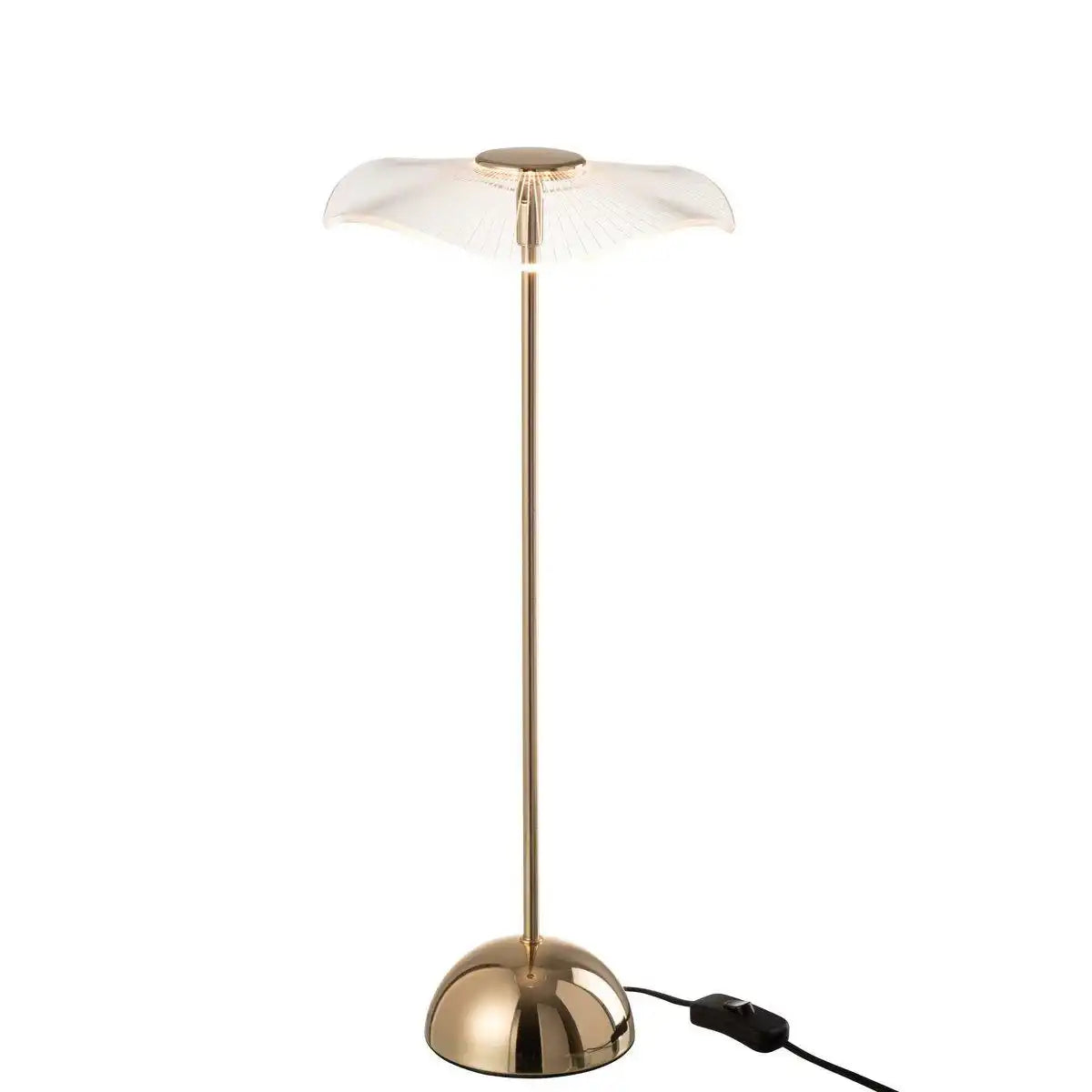 J-Line Tischlampe LED Blumenmetall/Kunststoff Gold groß - HomeDesign Knaus
