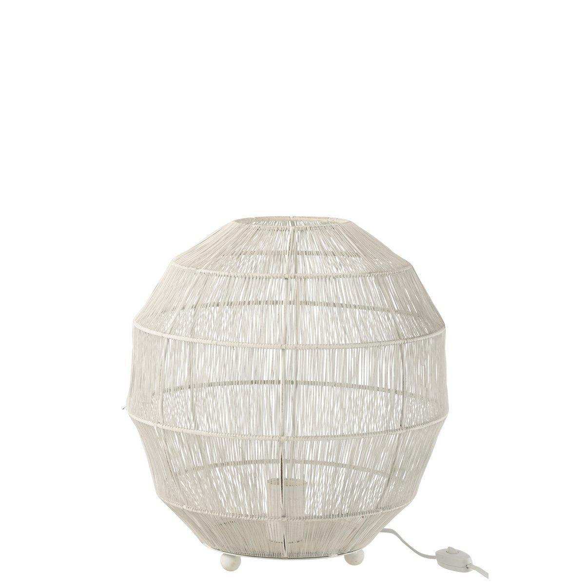 J-Line Tischlampe - Metall - Weiß - HomeDesign Knaus