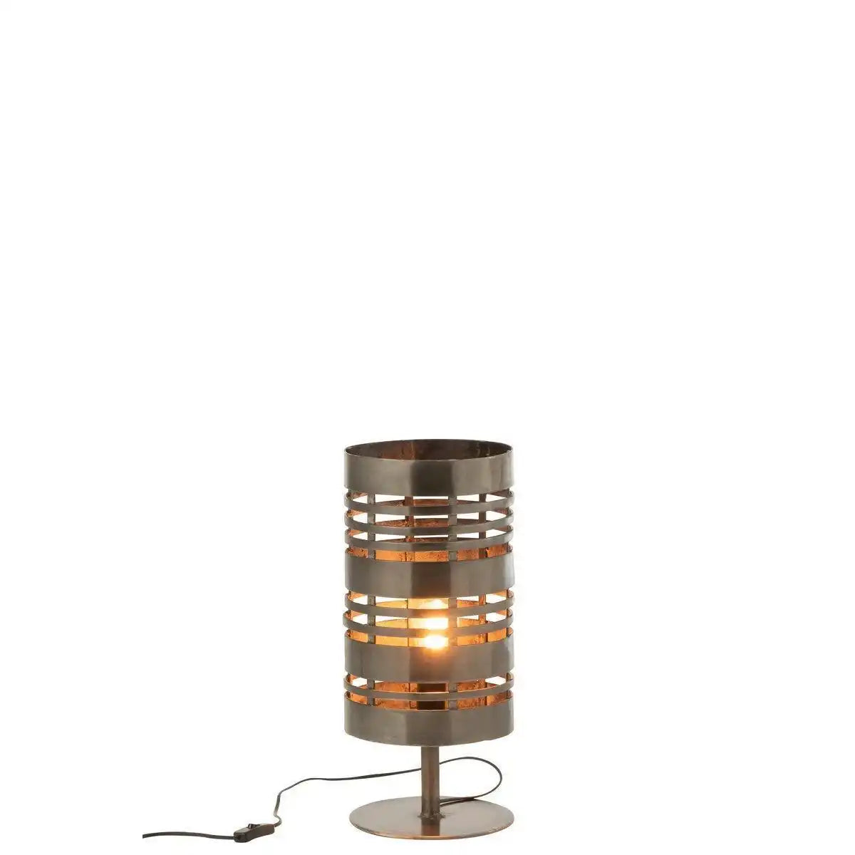 J-Line Tischlampe Ringe Metall Grau - HomeDesign Knaus