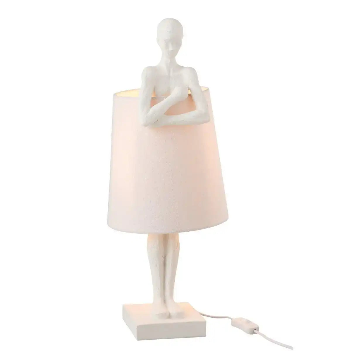 J-Line Tischlampenfigur - Polyresin - Weiß - HomeDesign Knaus