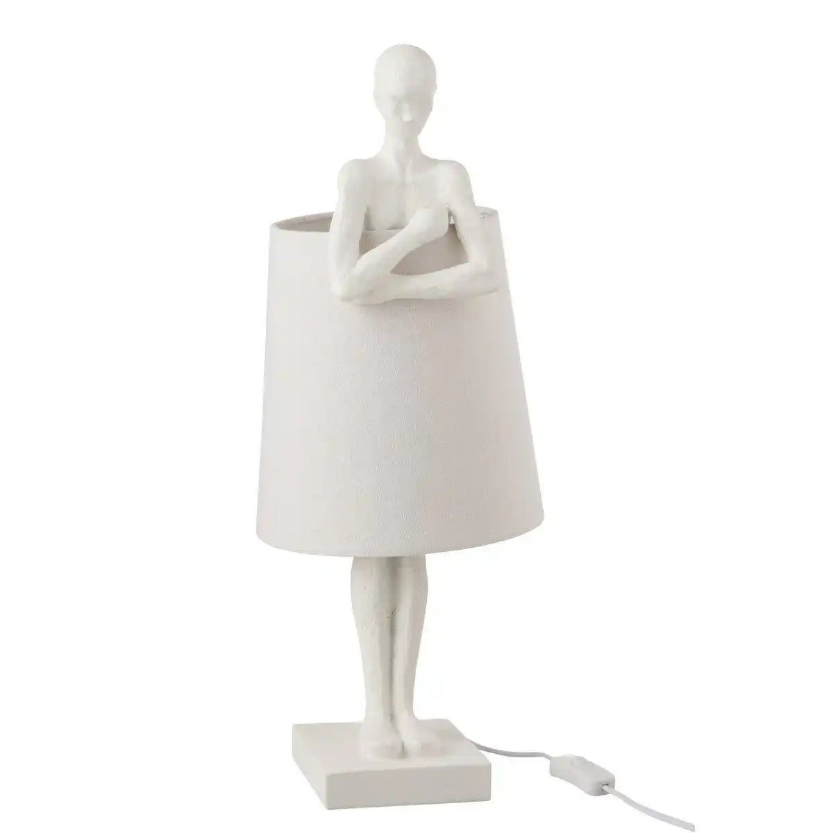 J-Line Tischlampenfigur - Polyresin - Weiß - HomeDesign Knaus