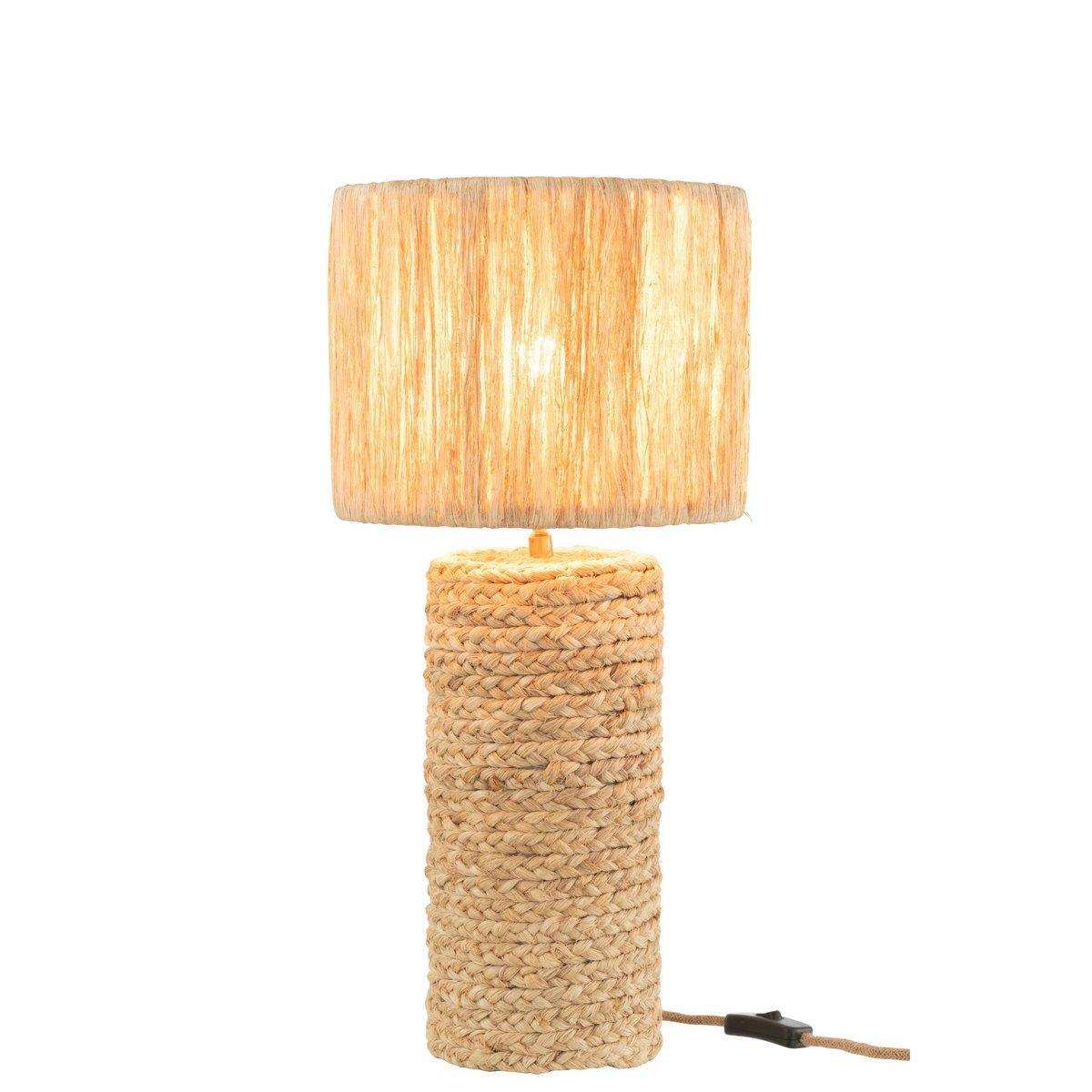 J-Line Tischleuchte Bananenblätter - Jute - Natur - HomeDesign Knaus