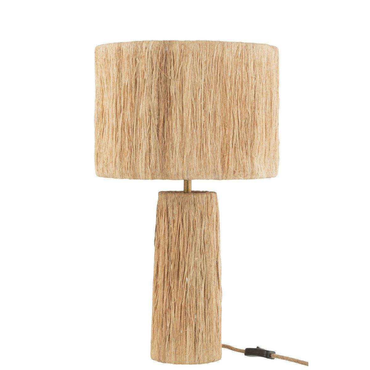 J-Line Tischleuchte Bananenblätter - Jute - Natur - HomeDesign Knaus