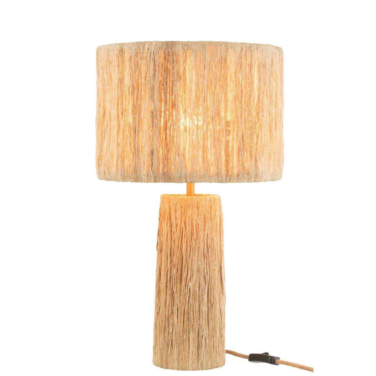 J-Line Tischleuchte Bananenblätter - Jute - Natur - HomeDesign Knaus