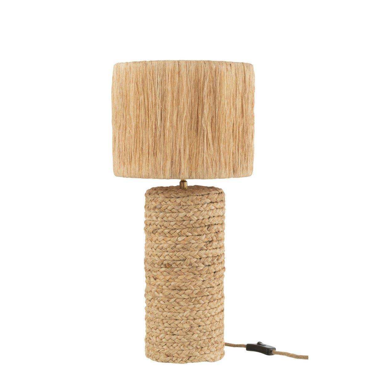 J-Line Tischleuchte Bananenblätter - Jute - Natur - HomeDesign Knaus