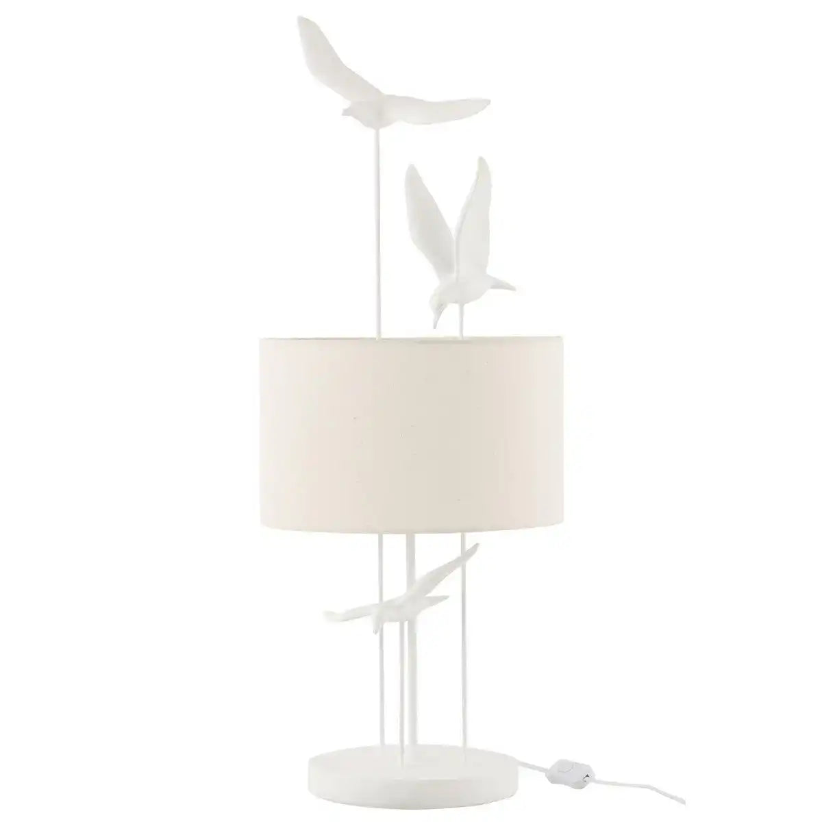 J-Line Tischleuchte Birds – Polyresin – weiß/beige - HomeDesign Knaus