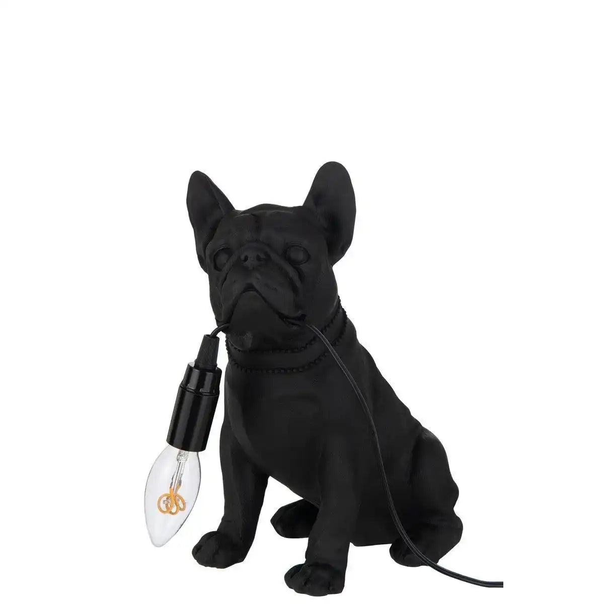 J-Line Tischleuchte Bulldog – Polyresin – Schwarz - HomeDesign Knaus