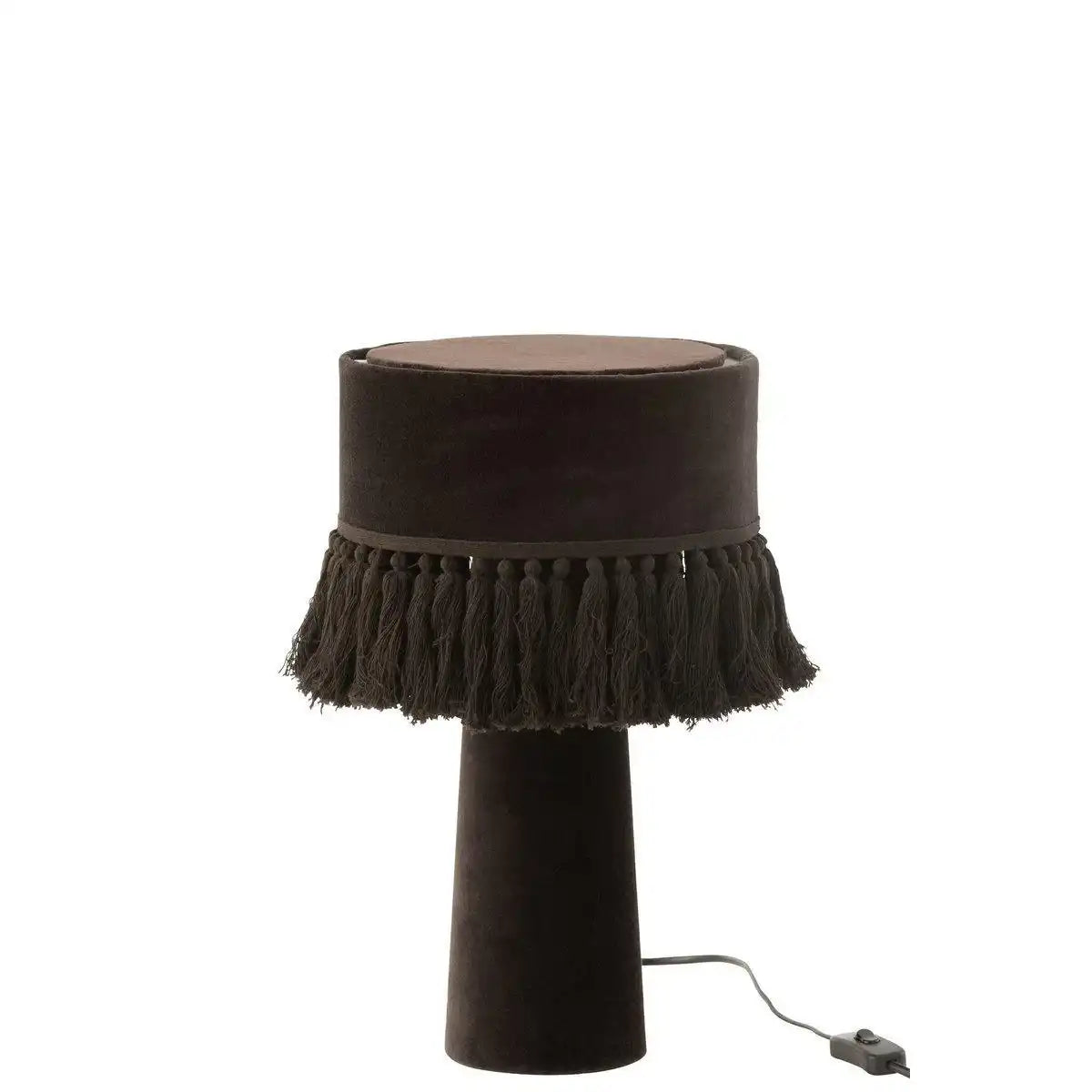 J-Line Tischleuchte Eve Rond - Samt/Baumwolle - Schwarz - HomeDesign Knaus