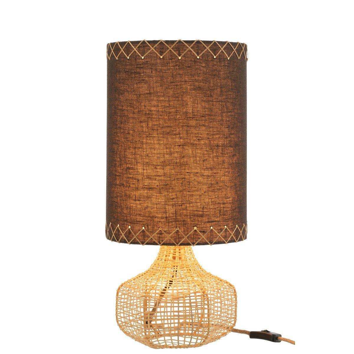 J-Line Tischleuchte Ibiza - Jute - Braun - Groß - HomeDesign Knaus
