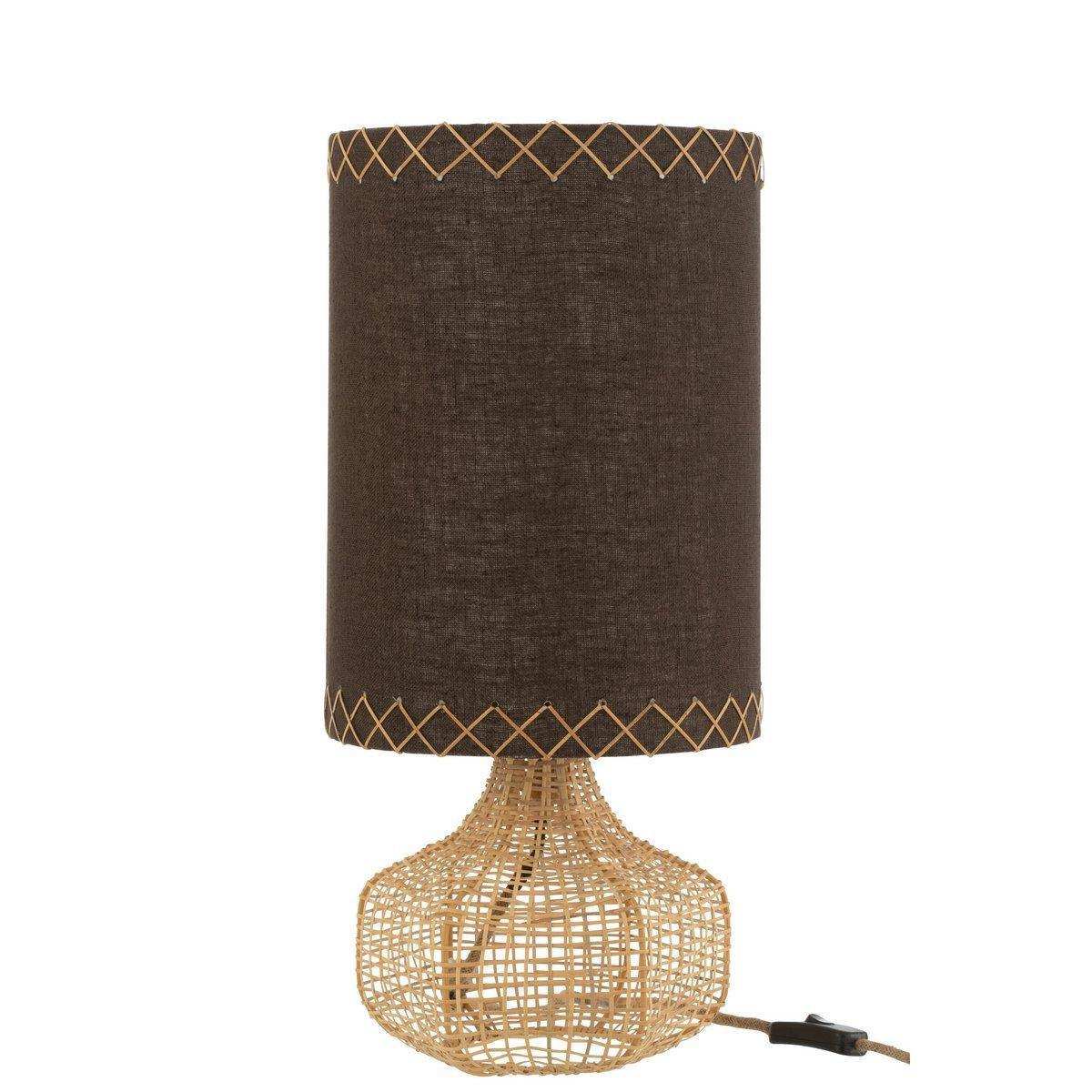J-Line Tischleuchte Ibiza - Jute - Braun - Groß - HomeDesign Knaus