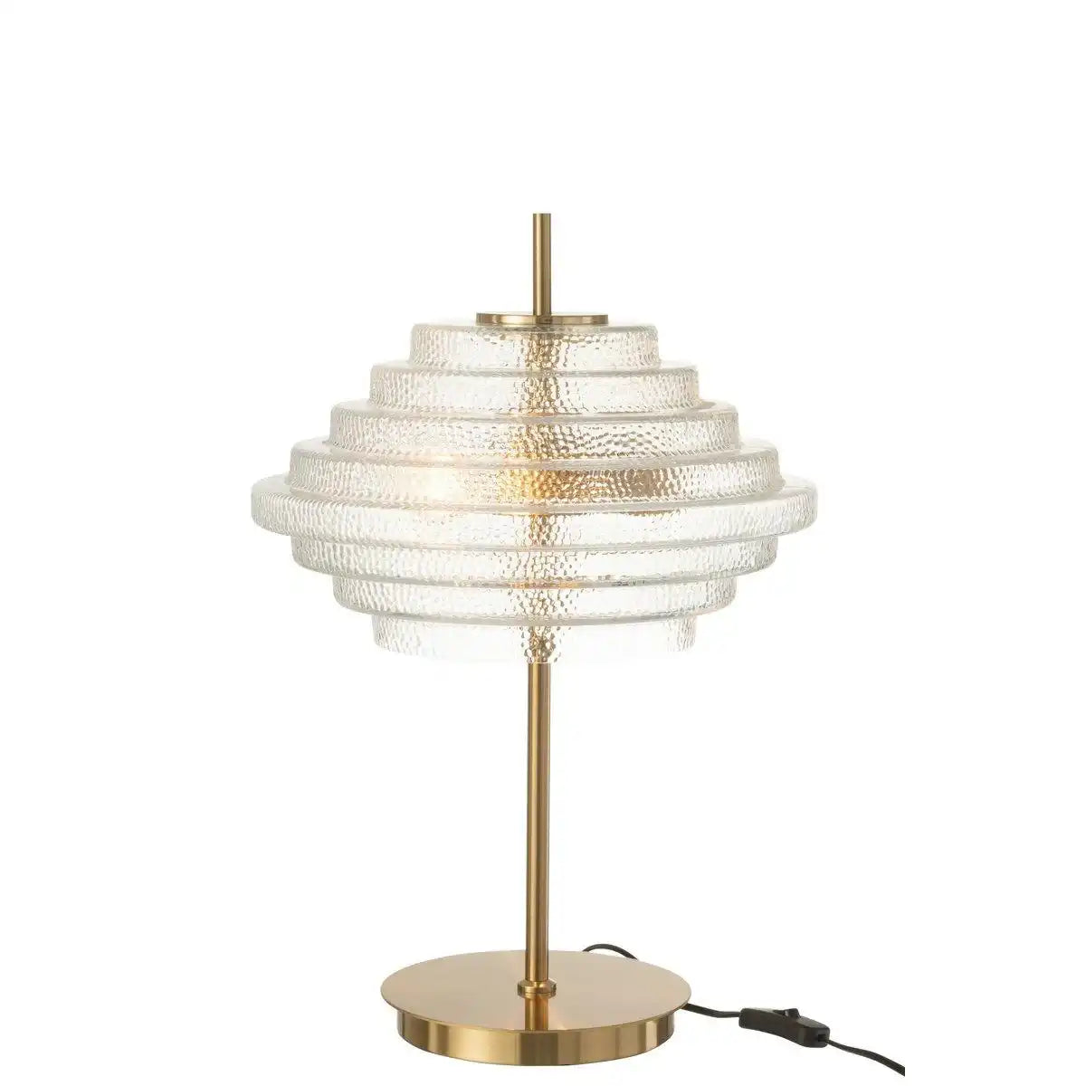 J-Line Tischleuchte LED Gold Metall/Glas durchscheinend - HomeDesign Knaus