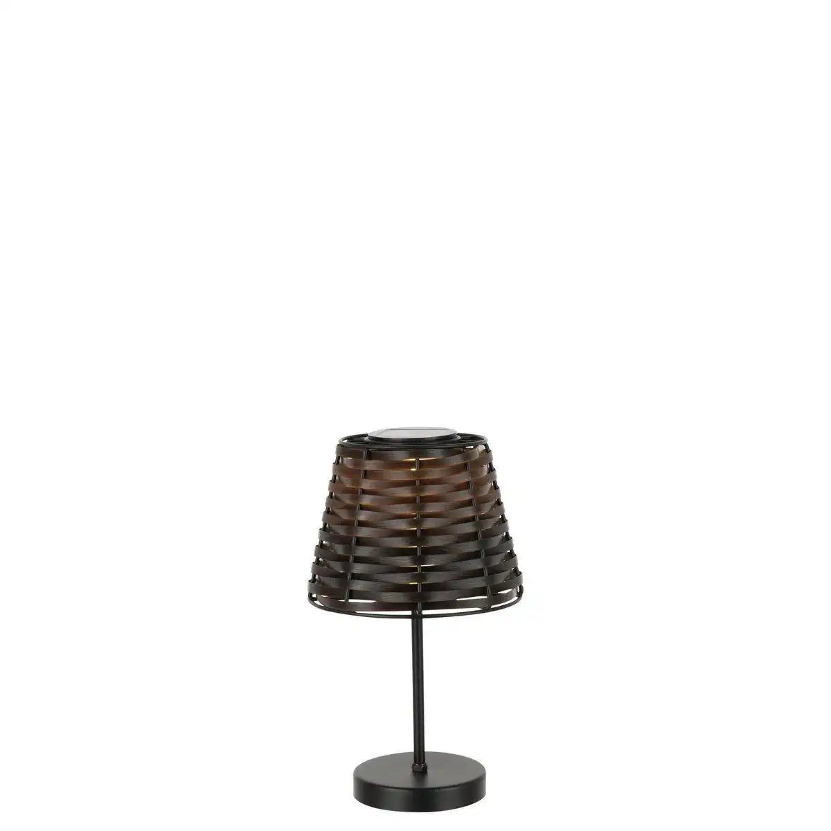 J-Line Tischleuchte LED Solarenergie Kunststoff Braun - HomeDesign Knaus