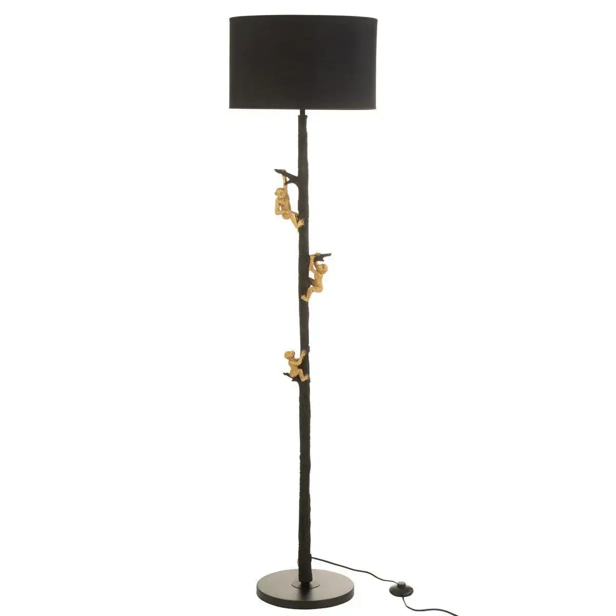 J-Line Tischleuchte Monkeys – Polyresin/Metall – Schwarz/Gold - HomeDesign Knaus