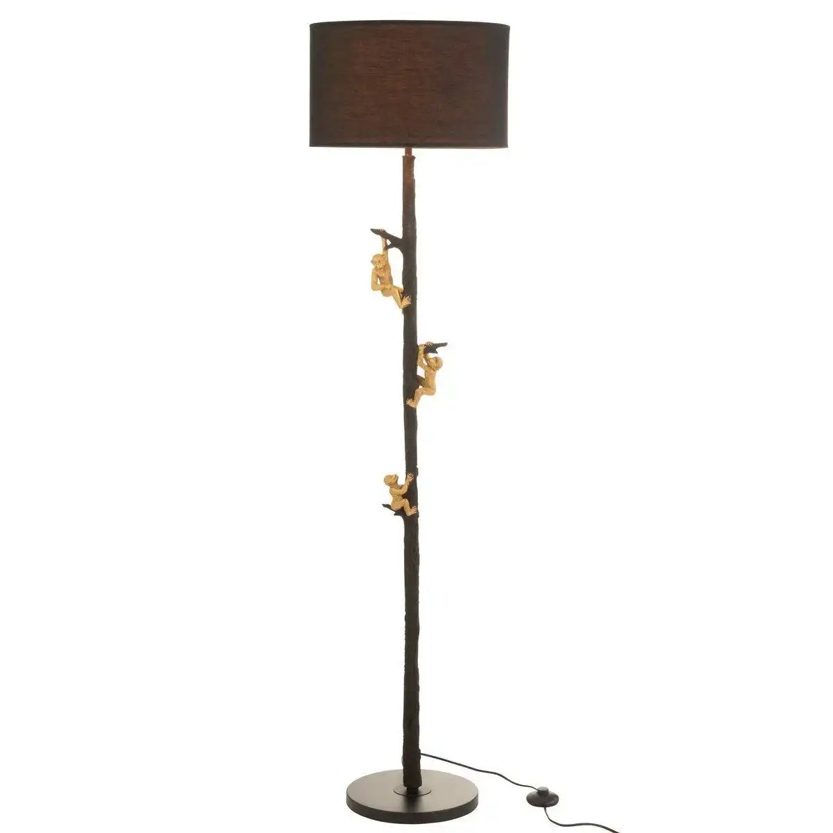J-Line Tischleuchte Monkeys – Polyresin/Metall – Schwarz/Gold - HomeDesign Knaus