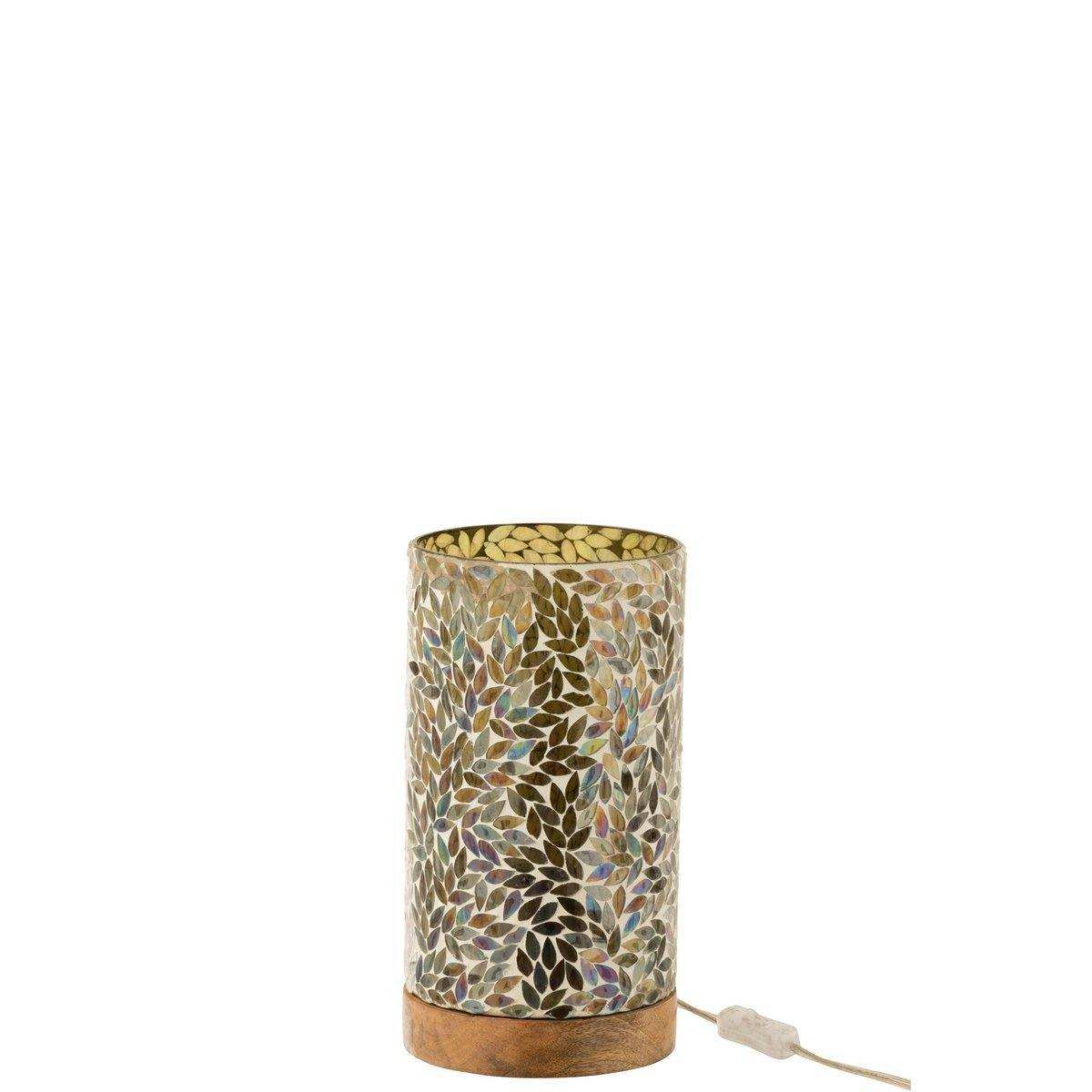J-Line Tischleuchte Mosaik - Glas - Grün - klein - HomeDesign Knaus