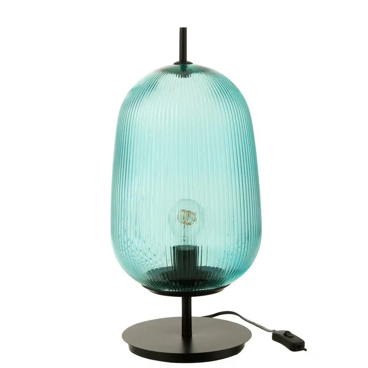 J-Line Tischleuchte Oasis – Glas – Blau – groß - HomeDesign Knaus