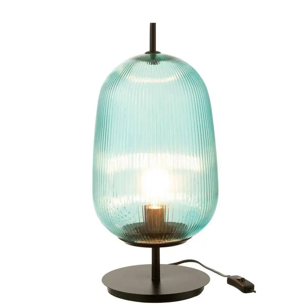 J-Line Tischleuchte Oasis – Glas – Blau – groß - HomeDesign Knaus