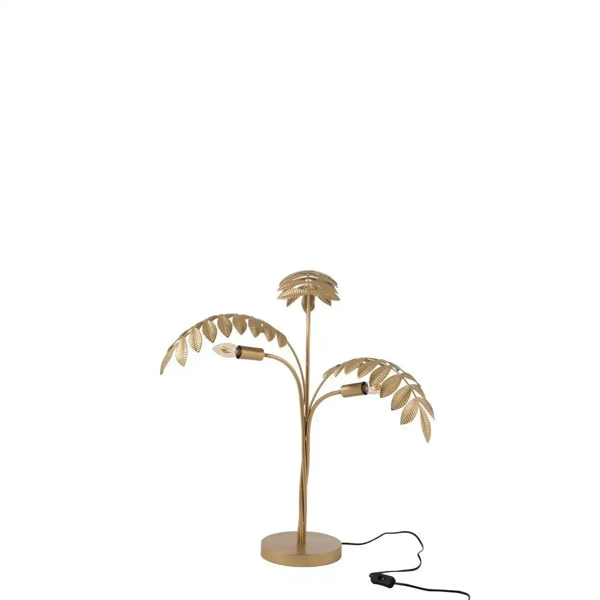 J-Line Tischleuchte Palme - Metall - Gold - HomeDesign Knaus