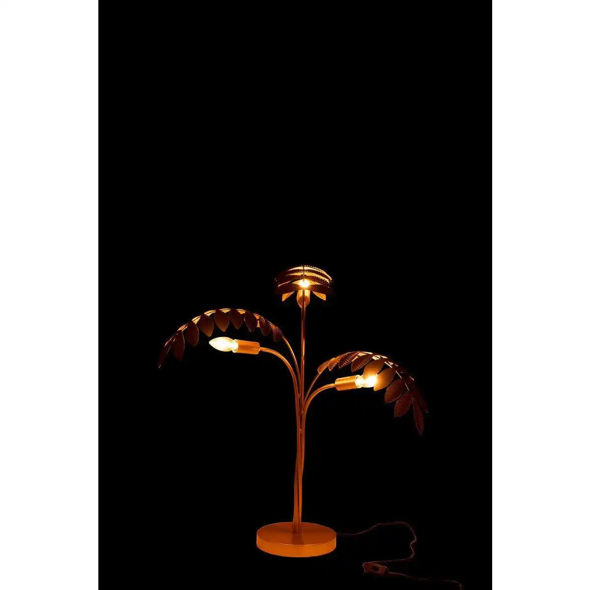 J-Line Tischleuchte Palme - Metall - Gold - HomeDesign Knaus