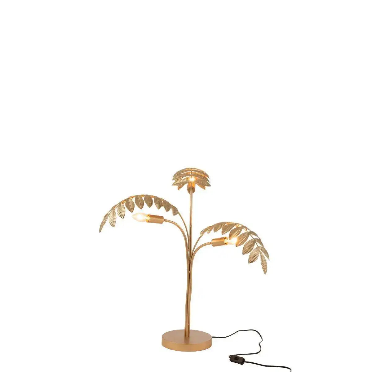 J-Line Tischleuchte Palme - Metall - Gold - HomeDesign Knaus