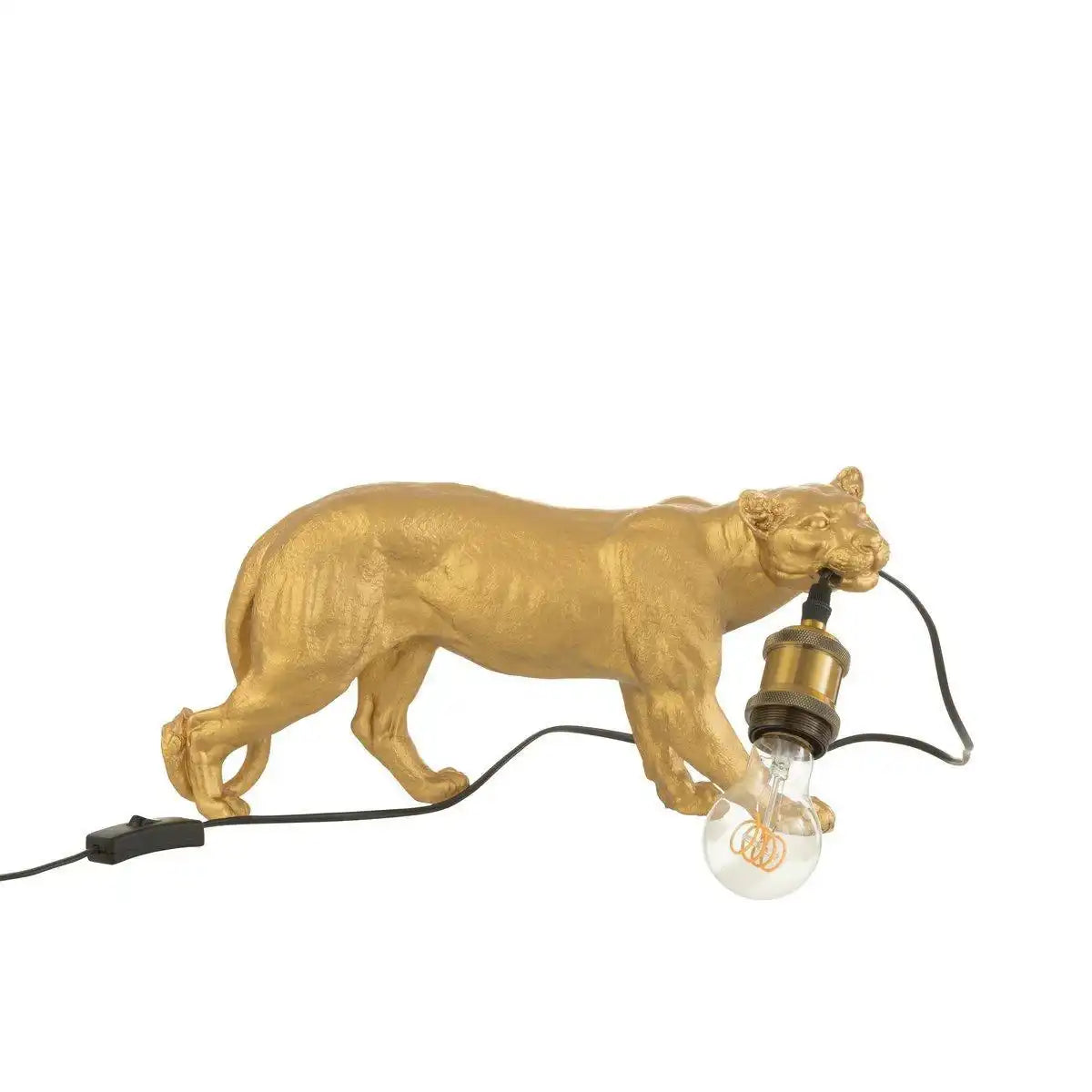 J-Line Tischleuchte Poema – Harz – Gold – klein - HomeDesign Knaus