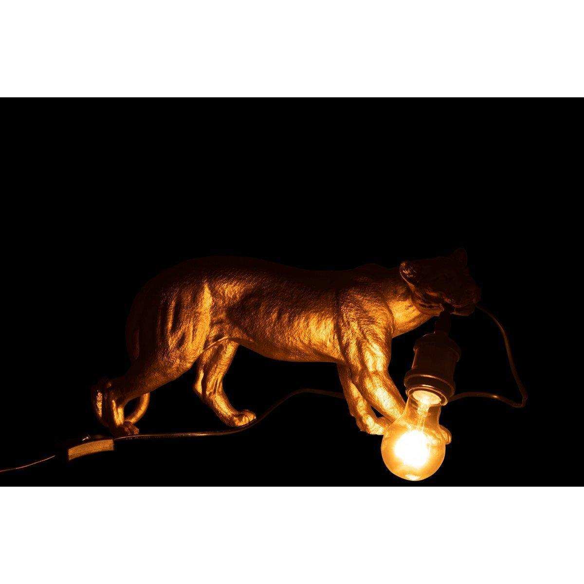 J-Line Tischleuchte Poema – Harz – Gold – klein - HomeDesign Knaus