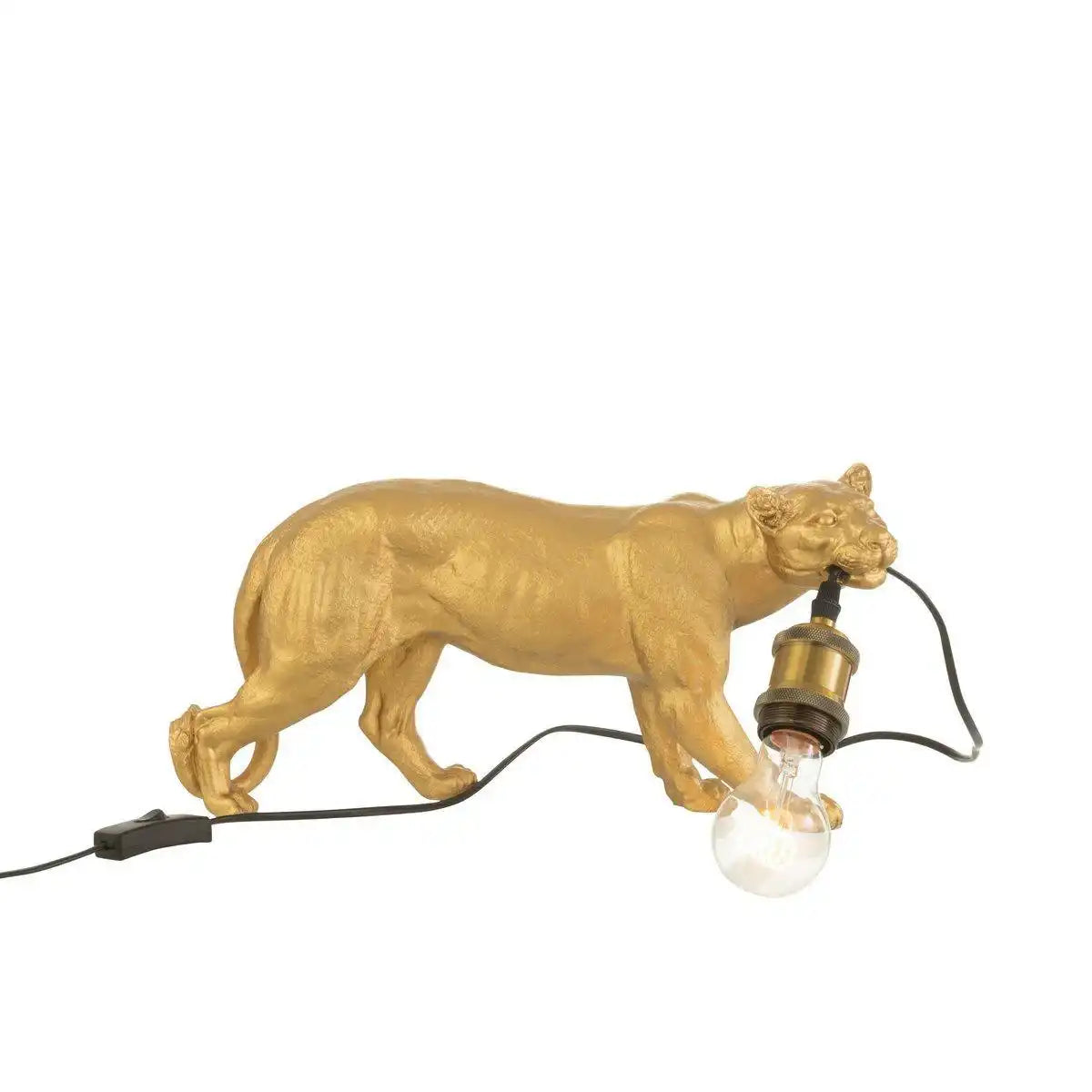 J-Line Tischleuchte Poema – Harz – Gold – klein - HomeDesign Knaus