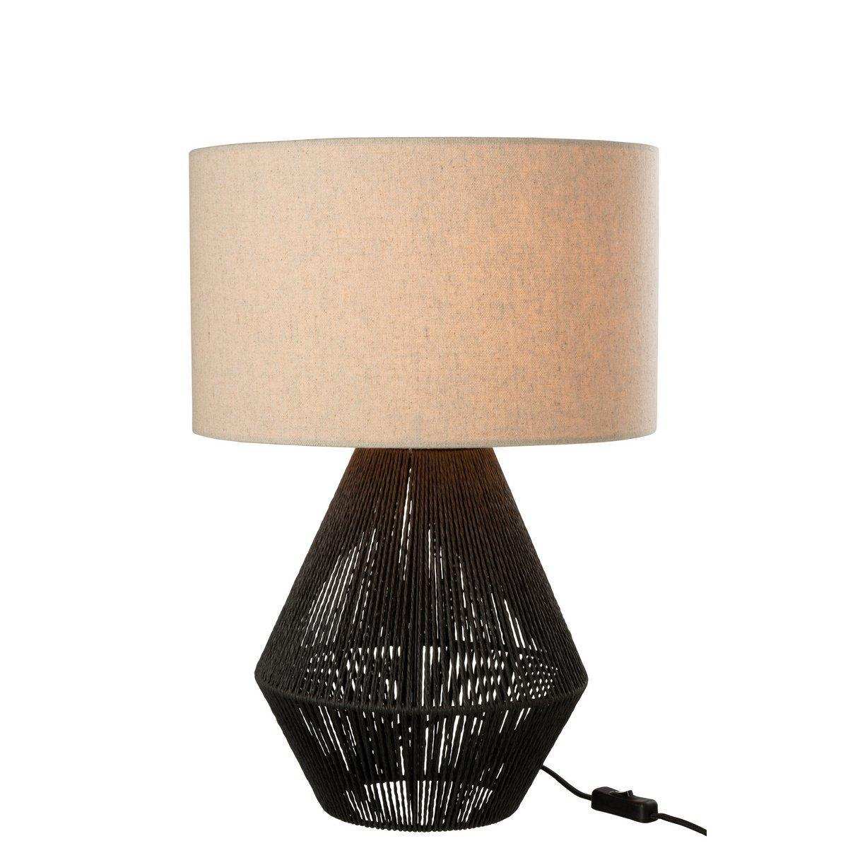 J-Line Tischleuchte String - Jute - Schwarz - HomeDesign Knaus