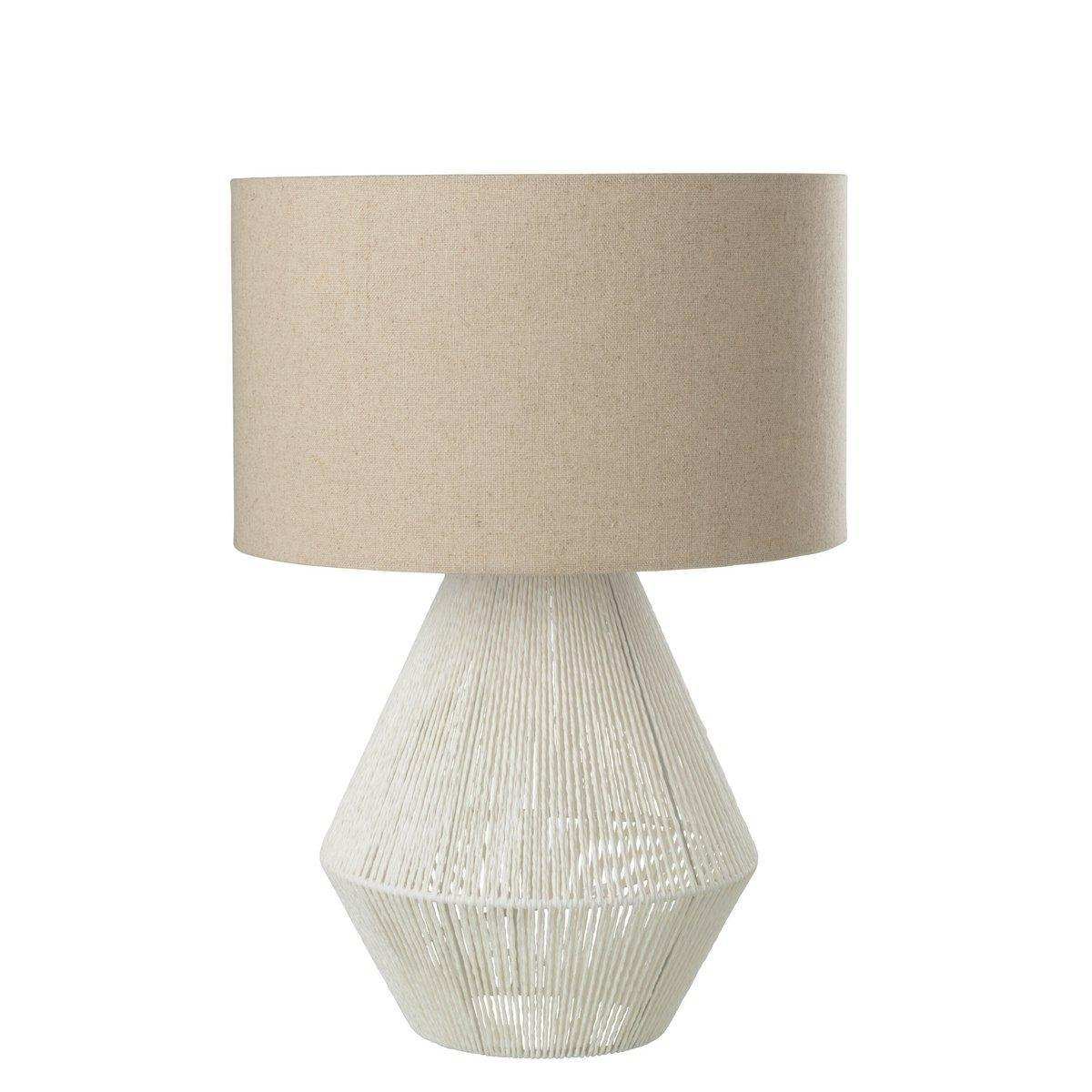J-Line Tischleuchte String - Jute - Weiß - HomeDesign Knaus
