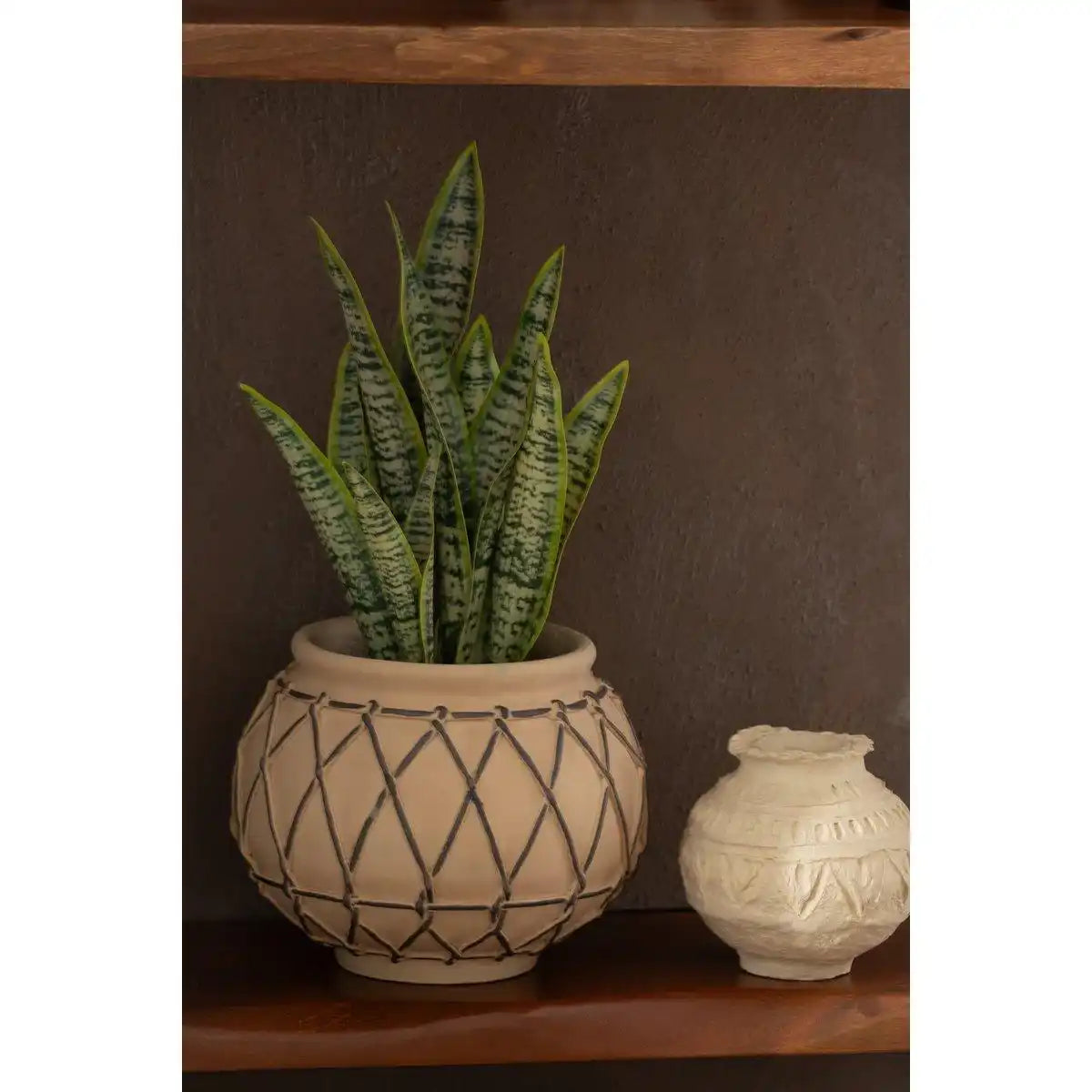 J-Line Topf Sphere - Pappmaché - Natur - HomeDesign Knaus