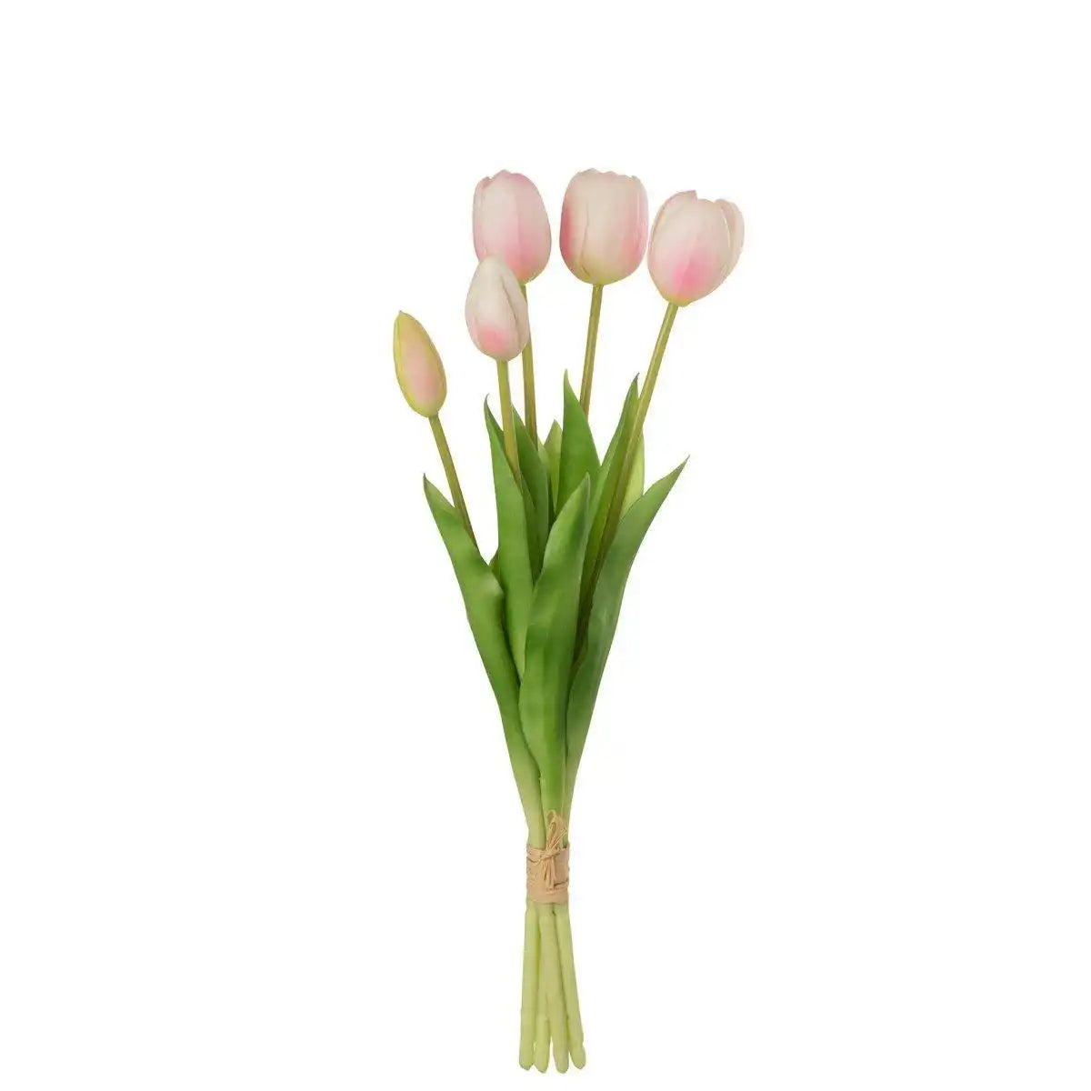 J-Line Tulpenstrauß 5 Stück PU Hellrosa Medium - HomeDesign Knaus