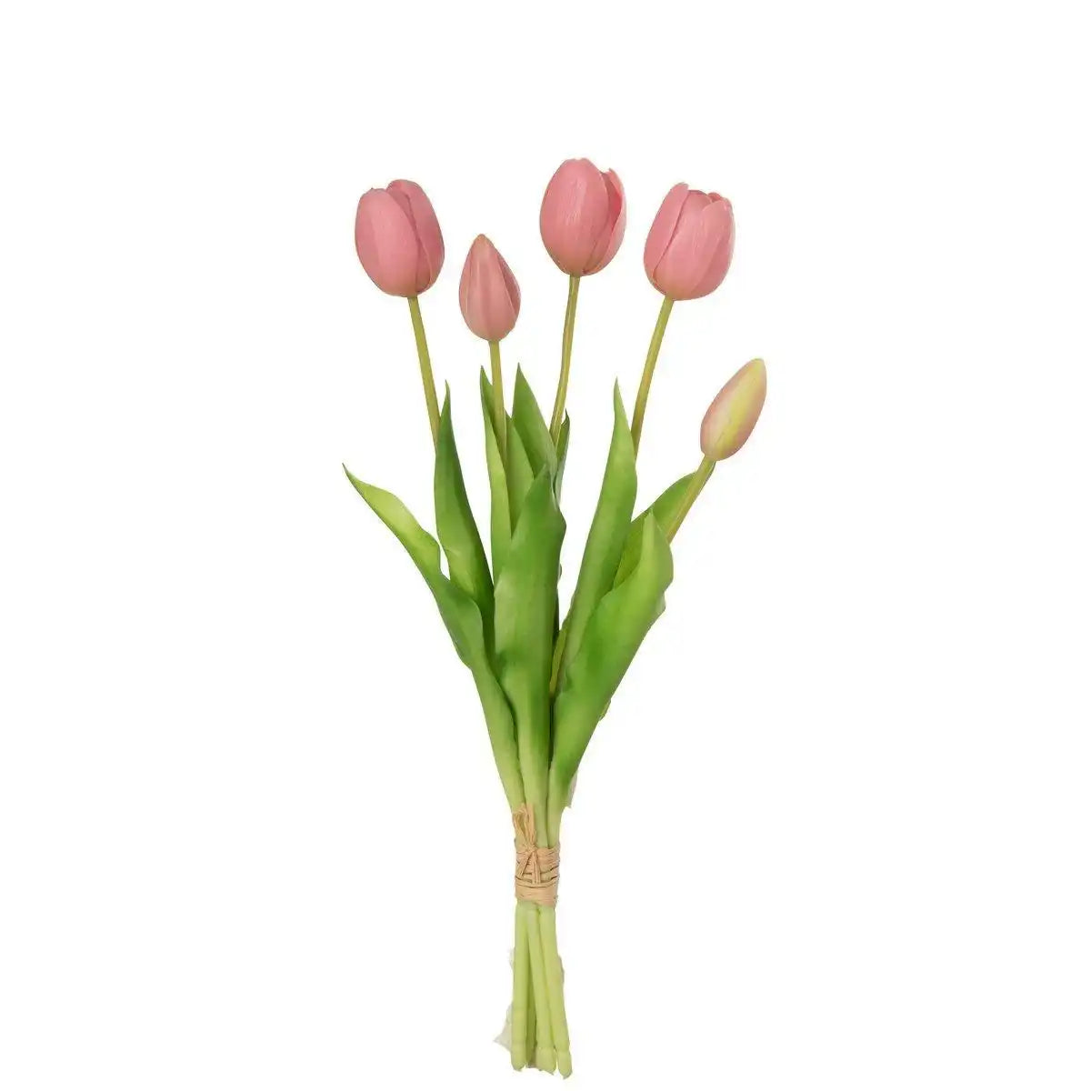 J-Line Tulpenstrauß 5 Stück PU Pink Medium - HomeDesign Knaus
