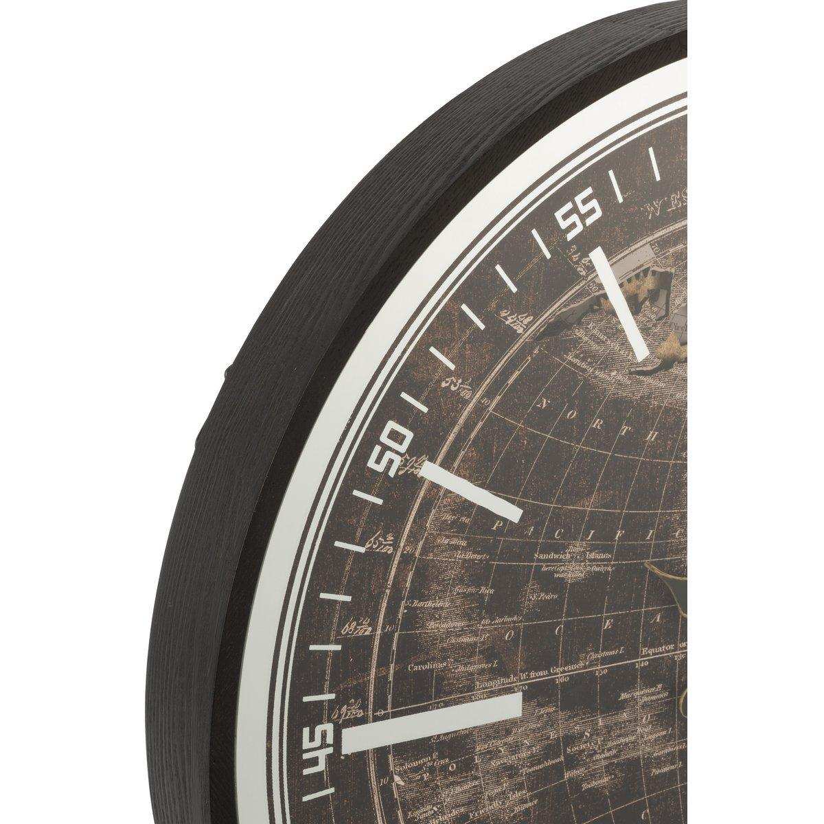 J-Line Uhr - Metall - Gold/Schwarz - Ø 80 cm - HomeDesign Knaus