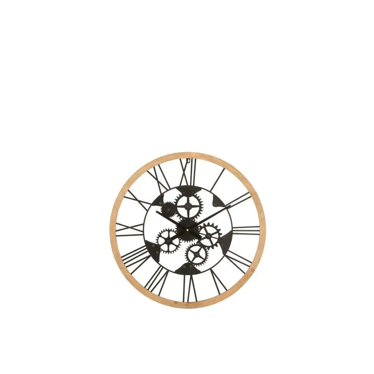 J-Line Uhr mit römischen Ziffern – Metall – Schwarz – S – Ø 4,50 cm - HomeDesign Knaus