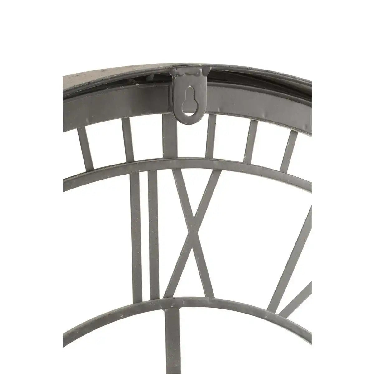 J-Line Uhr mit römischen Ziffern – Metall/Glas – Grau – Ø 67 cm - HomeDesign Knaus