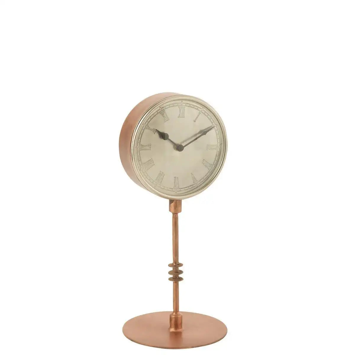 J-Line Uhr zu Fuß - Metall - Kupfer - Ø 17 cm - HomeDesign Knaus