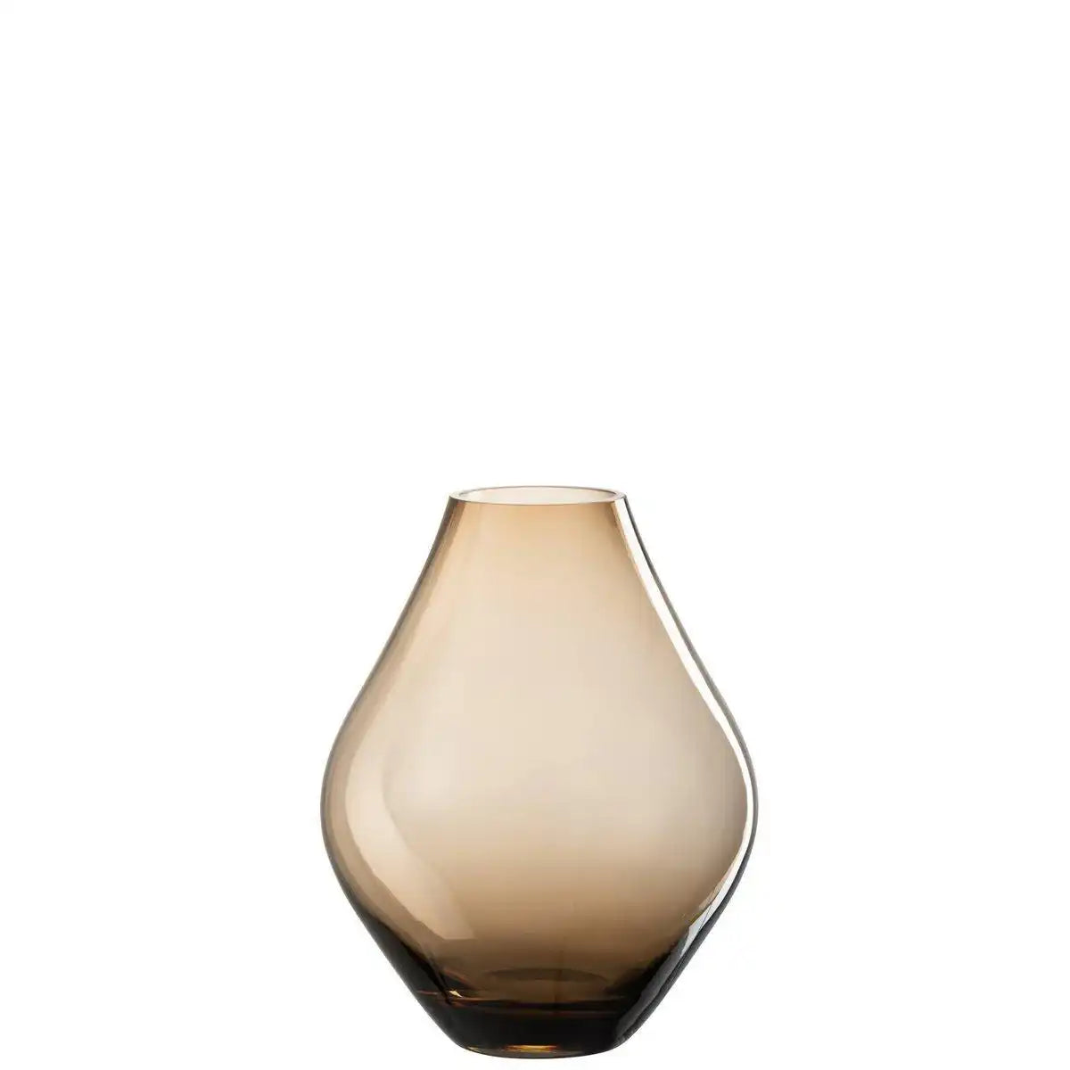 J-Line Vaas Abby Glas Amber Small – 24,50 cm Höhe - HomeDesign Knaus