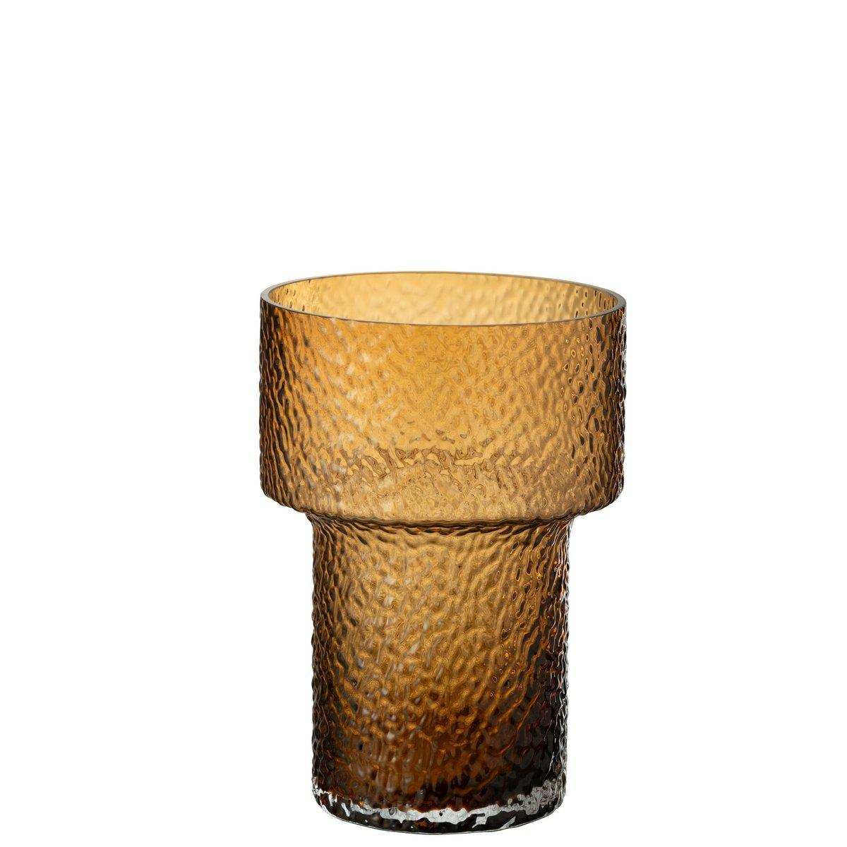 J-Line Vaas Betty Glas Bruin Small - HomeDesign Knaus
