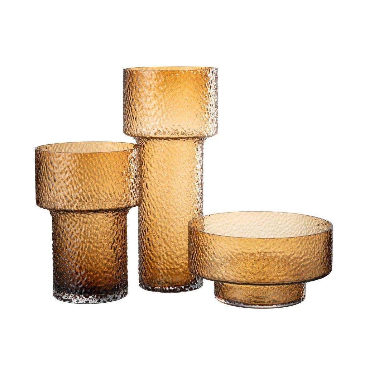 J-Line Vaas Laag Betty Glas Bruin - HomeDesign Knaus