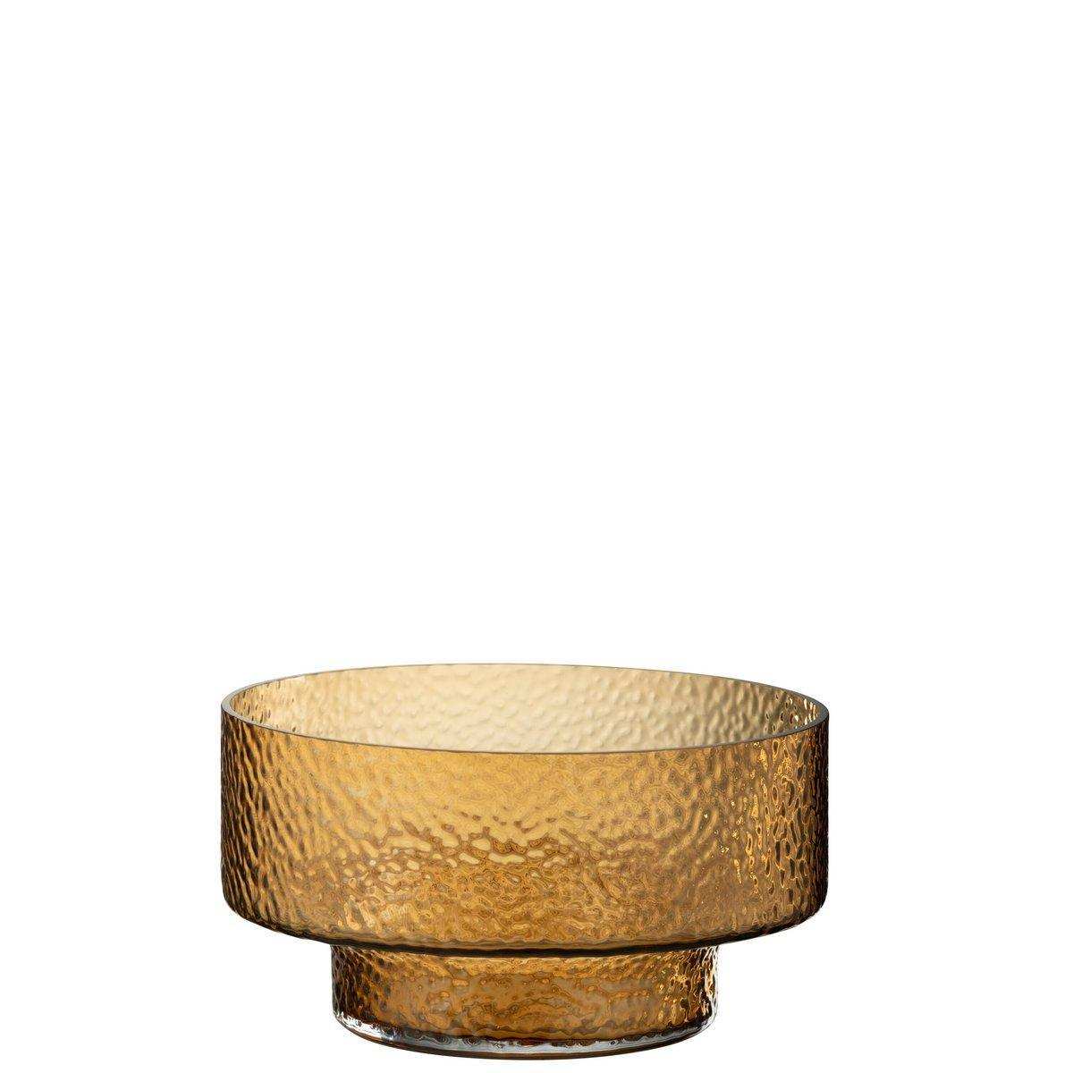 J-Line Vaas Laag Betty Glas Bruin - HomeDesign Knaus