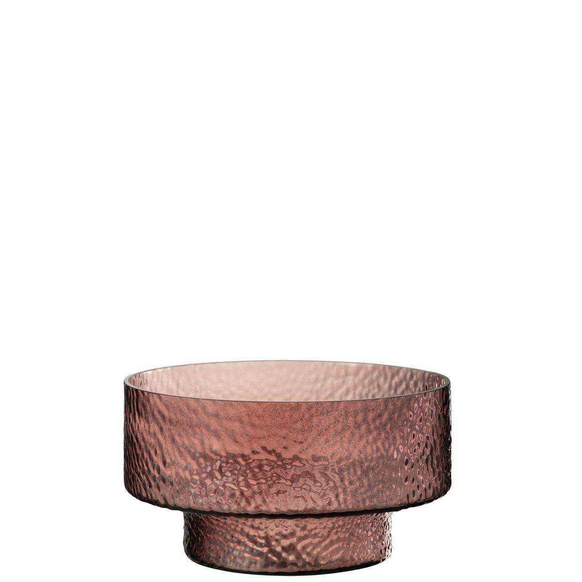 J-Line Vaas Laag Betty Glas Rose - HomeDesign Knaus