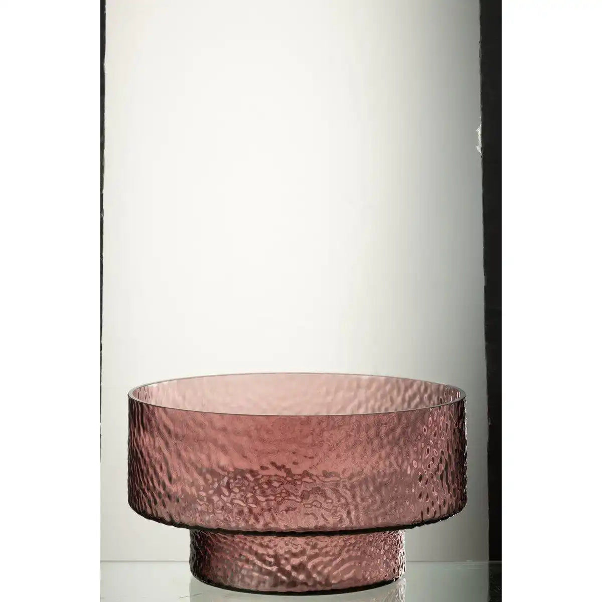 J-Line Vaas Laag Betty Glas Rose - HomeDesign Knaus