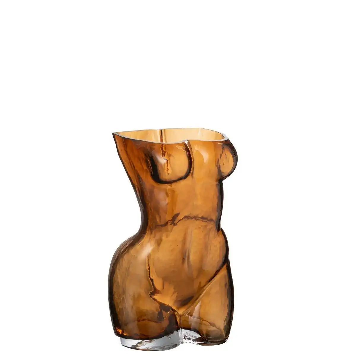 J-Line Vaas Lichaam Glas Bruin Large - HomeDesign Knaus