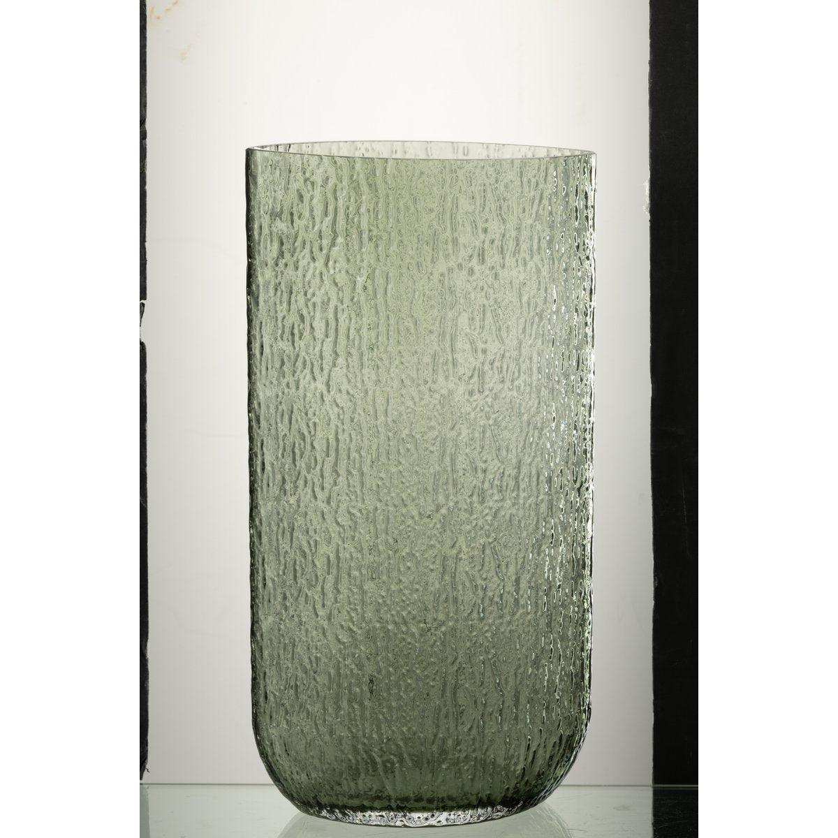 J-Line Vaas Mila Hoog Glas Groen - HomeDesign Knaus